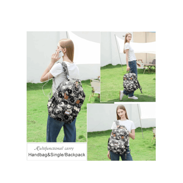Geanta maternitate SNDMOR,34x22x41, inflorata - imagine 6