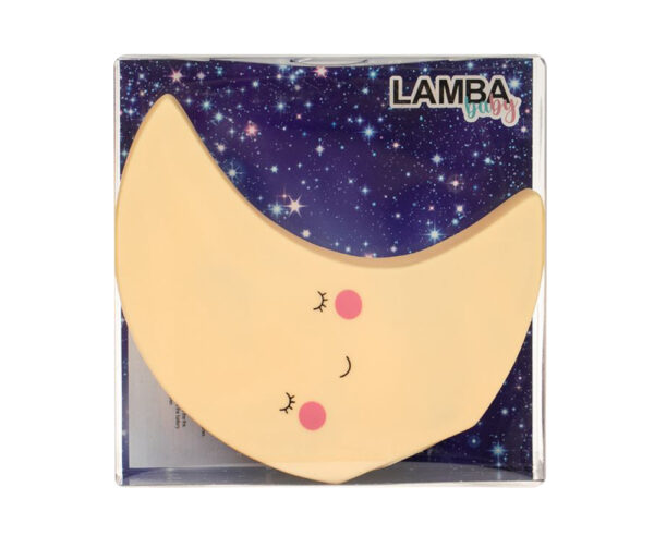 Lampa veghe semiluna cu baterii, lumina blanda, ecru - imagine 2