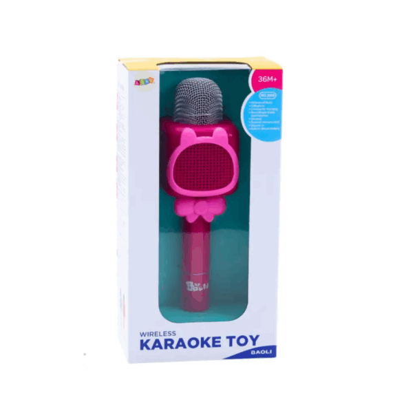 Microfon de Karaoke pentru copii, Bluetooth, roz - imagine 3