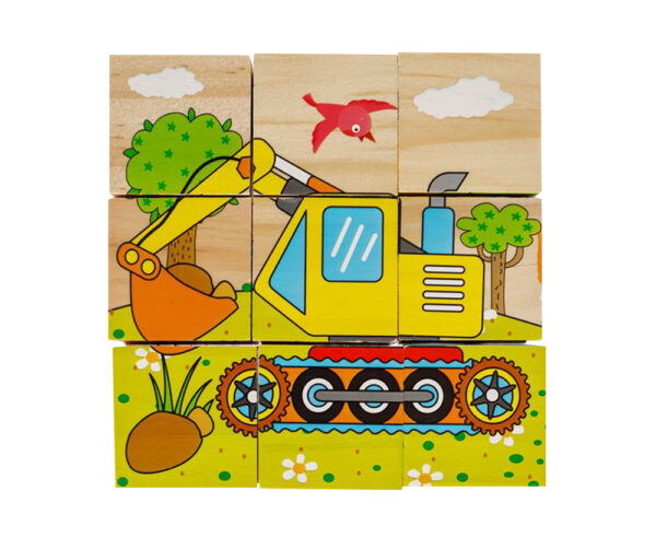 Puzzle cuburi lemn 6 imagini - imagine 3