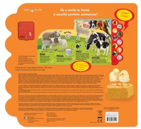Carte cu sunete Bebe Invata Animale de la Ferma - imagine 2