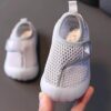 Pantofi sport pentru copii, gri, talpa antialunecare - imagine 3