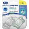 Chicco - Suzete Fosforescente Glow in The Dark Silicon 0-2 luni