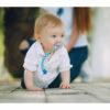 Lantisor pentru suzeta din material textil BabyJem Bear, Bleu - imagine 3