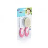 Set pieptan si perie din peri naturali BabyJem, Roz - imagine 2