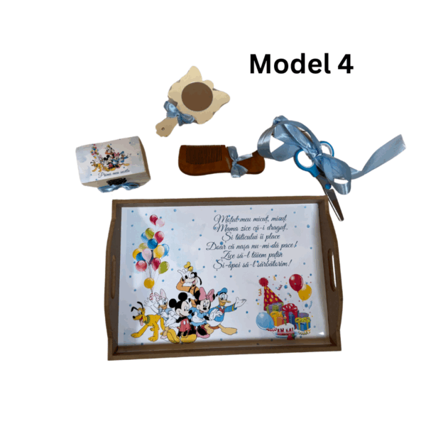 Tavita Mot/Turta Bebelusi, pentru baietel 5 piese - imagine 7