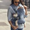 BabyBjorn - Marsupiu anatomic One Air - Slate Blue, 3D Mesh - imagine 5