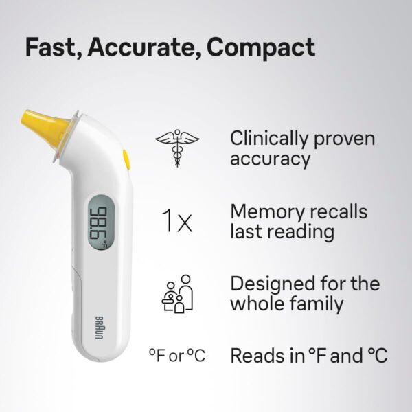 Termometru auricular Braun ThermoScan 3 rapid de copii - imagine 3