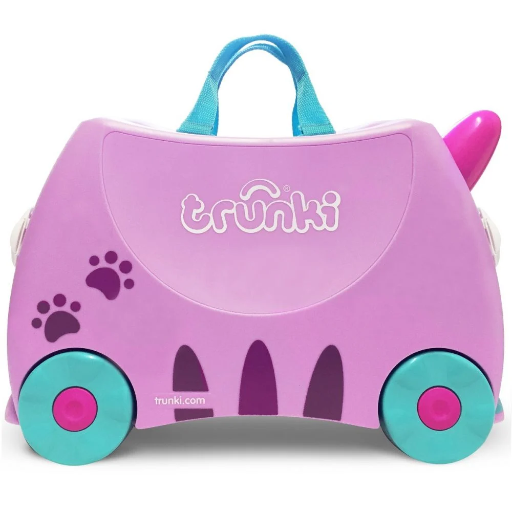 Valiza pentru copii Ride-On Pisicuta Cassie Trunki, Mov - imagine 5