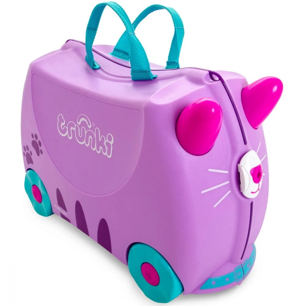 Valiza pentru copii Ride-On Pisicuta Cassie Trunki, Mov