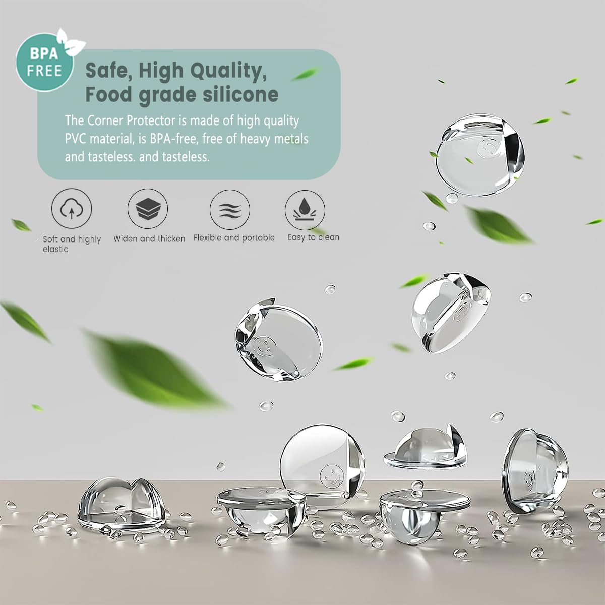 Set 24 Protectii Transparente pentru Colturi si Muchii – Autoadezive, Adeziv Extra Puternic - imagine 5