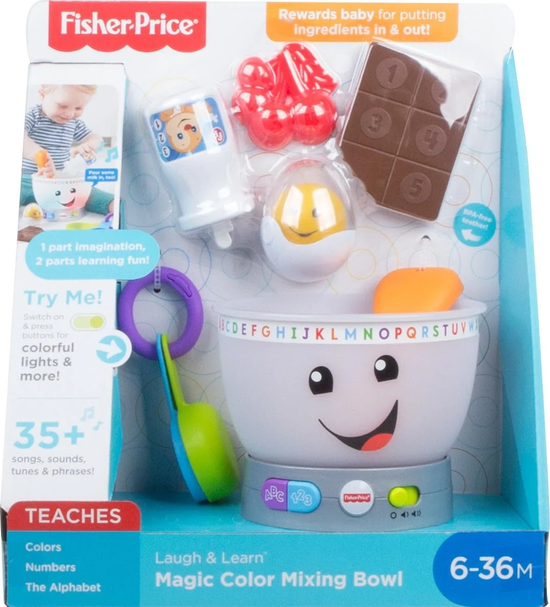 Oala Interactiv cu Lumini si Sunete pentru Copii, Fisher-Price, 6-36 Luni - imagine 2
