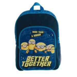 Ghiozdan mediu Minions pentru gradinita, 2 compartimente,